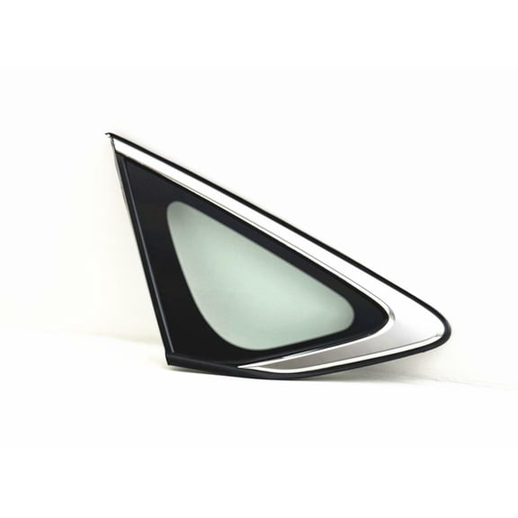 Chrome Molding Style Driver Left Side Quarter Window Quarter Glass Compatible with Honda Accord 2023-2024 Models