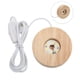 thumbnail image 4 of Base LED Base De Madera Base USB Redonda Redonda De 3.1 Pulgadas Para Pantalla De Arte De Resina De Cristal De Cristal, 4 of 7