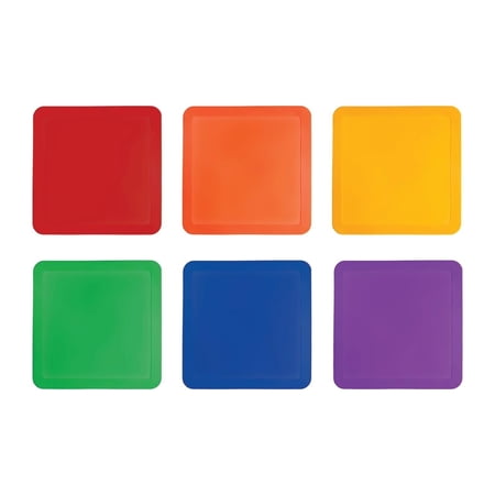 Champion Sports Square Activity Mats 14 Inches Set of 6 - Multicolor