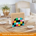 thumbnail image 6 of Yayeee Napkin Holder for Table Kitchen Paper Tissue Organization, Blue Checkered Pattern, 6 of 8