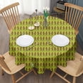 thumbnail image 3 of Green Bigfoot Pattern Round Tablecloth 60"x60",Wrinkle Wipeable Table Cloth for Kitchen Dining Room Picnic Patio Party, 3 of 6