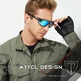 thumbnail image 3 of ATTCL Male Polarized Wrap Sunglasses for Men Sports Fishing Glasses 5001 Clear+Blue, 3 of 7