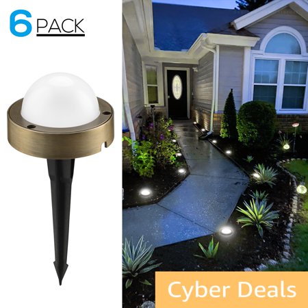 6 Pack LED Low Voltage Pathway Lights  12V-24V Landscape Lighting Wired  UL Listed  4.5W  IP65 Waterproof  4000K Cool White