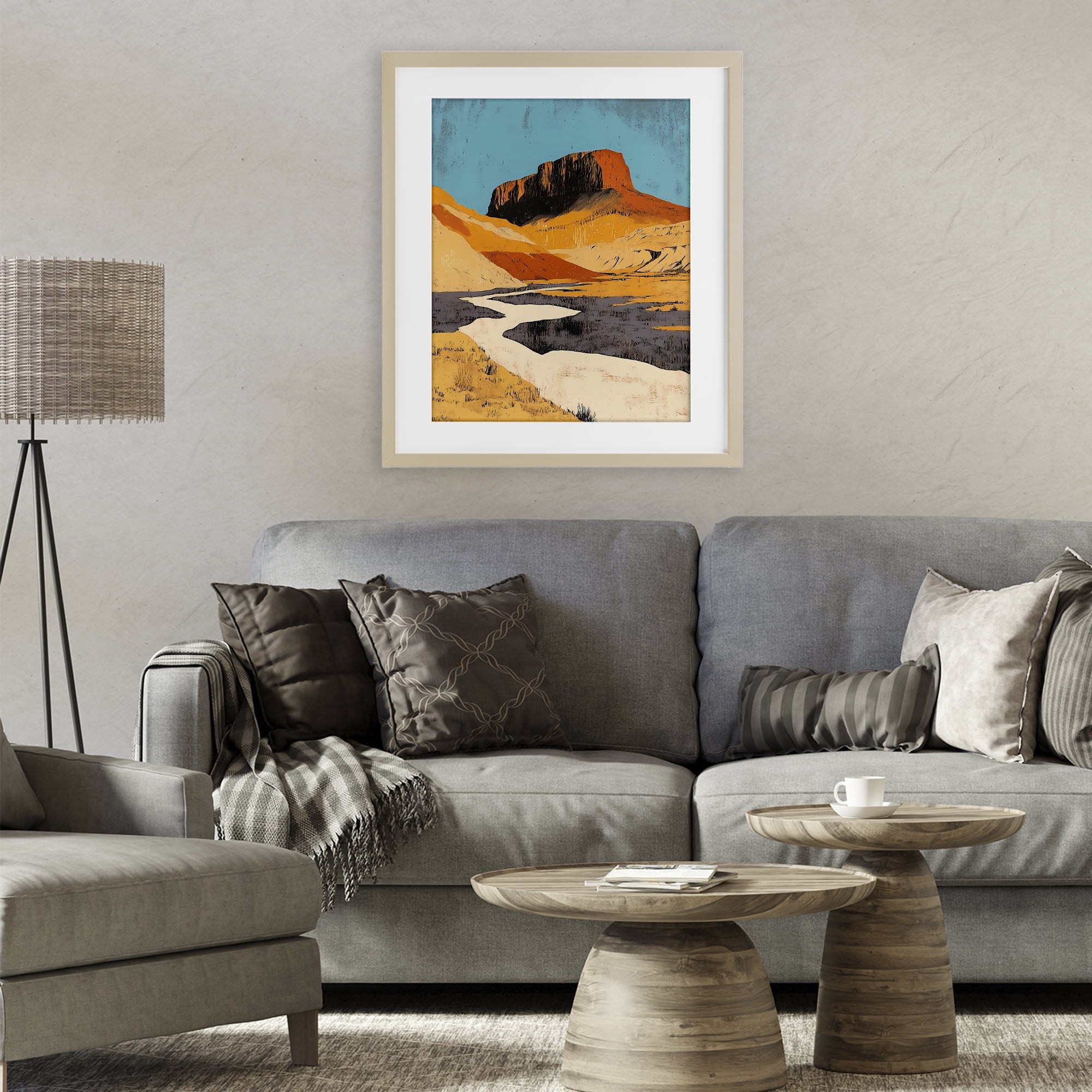 Stupell Industries Vintage Canyon Pass Birch Framed Print Under Glass, design by Walker Noble