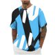 thumbnail image 2 of Tops para hombre, blusas y camisas de cuello redondo y manga corta para hombre, blusas casuales de moda para hombre, blusas deportivas de cuello redondo y manga corta, blusas de poliéster para hombre, 2 of 4