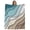 Turquoise Brown, variant on Teal Blue Ombre Cream Throw Blanket, Flannel Fleece Blanket with Striped Design for Couch, Modern Geometric Brown Aesthetic Soft Breathable All Season Plush Blankets for Sofa Office Travel 40"x50"