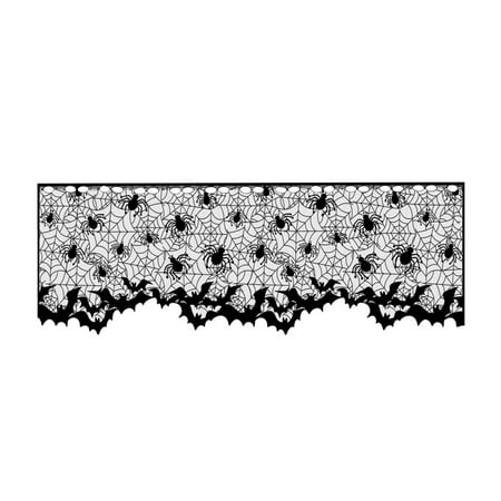 

XINHUADSH Table Cloth Eye-catching Cobweb Delicate Halloween Dinner Door Curtain Tablecloth Practical Sturdy for Friends