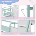 thumbnail image 3 of NACHES Metal Kid Bookshelf Toy Storage Organizer Montessori Baby Bookcase Small Toddler Book Rack Sling Children Display Shelf Boy Girl Living Bedroom Nursery Playroom Classroom Library (Green), 3 of 9