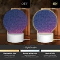 thumbnail image 3 of Daiia Violet Glitter Pattern Acrylic Night Light, LED Touch Light, Bedroom Night Light, Soft Glowing Lamp Perfect Gift for Mother's Day, Birthday, or Christmas, 3 of 9