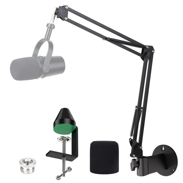 Soporte para micrófono YOUSHARES MV7 Boom Arm con parabrisas de espuma