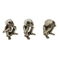 thumbnail image 3 of Squatting See Hear Speak No Evil Grinning Skeletons Shelf Sitter Figurines Set, 3 of 8
