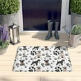 thumbnail image 2 of Schnauzer Dogs with Paw Flannel Non Slip Door Rugs,Washable Door Mats Indoor,Decorative Door Mats,Dirt-Resistant and Absorbent Doormat for Entrance,Bedroom,Kitchen,Bathroom,31.5x17in(80x43cm), 2 of 4