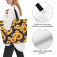 thumbnail image 3 of Disketp Navy Blue Plaid Sunflower Bolsa Tote Estampada para Mujer, Bolso de Hombro y de Mano para Compras y Viajes, 3 of 8