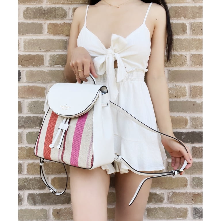 kate spade Cream and Beige Striped Mini Backpack $_12.JPG?set_id=880000500F main image 2
