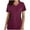 Wine, variant on Njoeus Women V-Neck Scrub Top Basic Workwear Loose Short Sleeve Scrub Tops with 2-Pocket S-XXL