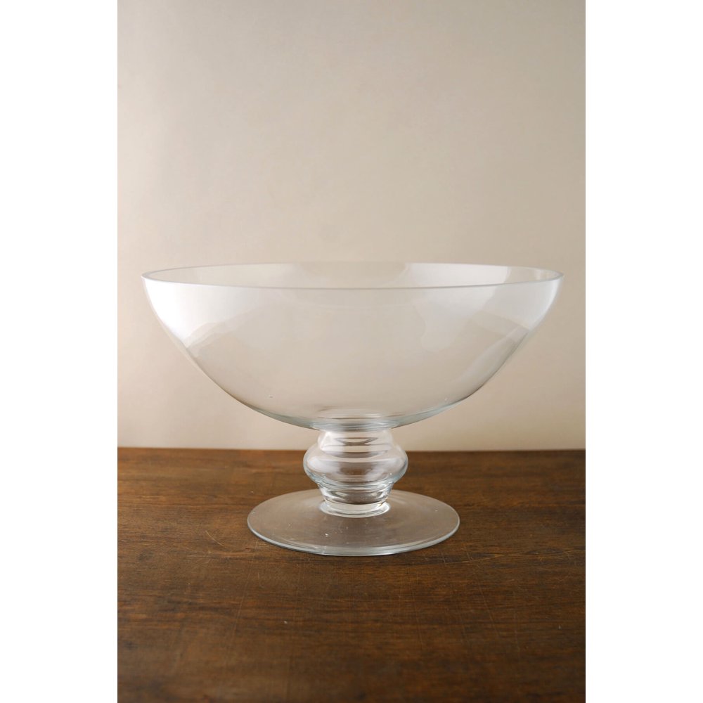 Pedestal 12 inches Glass Bowl, Centerpiece Bowls, Floating Flower Bowls