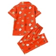 thumbnail image 5 of CQXIDFH Matching Halloween Pajamas Plus Size Halloween Pumpkin Print Short Sleeve Top with Long Pants Set Fall Sleepwear Casual Lounge Home Wear, 5 of 5