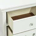 thumbnail image 5 of Classic White Finish Twin Panel Bed Nightstands Traditional Style 3pc Bedroom Set, 5 of 5