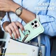 thumbnail image 6 of for iPhone 15 Pro Case, Rugged Shockproof Heavy Duty Soft TPU Rubber Bumper Hard PC Back Hybrid Protective Case [with Ring Stand] for iPhone 15 Pro (Without Screen Protector) - Green, 6 of 10