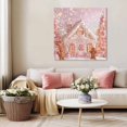 thumbnail image 5 of Christmas Wall Art Painting on Canvas, Pink Xmas Farmhouse Snowflake Tree Canvas Art Home Prints Wall Art Framed Modern Artwork for Living Room Bedroom Wall Decor 8x8in, 5 of 9