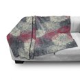 thumbnail image 3 of Dahlia Flower Soft Flannel Fleece Blanket, Hand Drawn Repeating Big and Small Flowers Motif with Color Element Effects, Cozy Plush for Indoor and Outdoor Use, 50" x 70", Multicolor, by Ambesonne, 3 of 6
