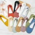 thumbnail image 3 of 3 Pairs Women Socks High Quality Matching Casual Socks Summer Thin Cotton Bottom Non-slip Invisible Low Short Socks Breathable 3 Pairs Random Color One Size, 3 of 6