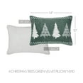 thumbnail image 3 of VHC Brands 4 Christmas Trees Green Velvet Pillow 14x10, 3 of 6