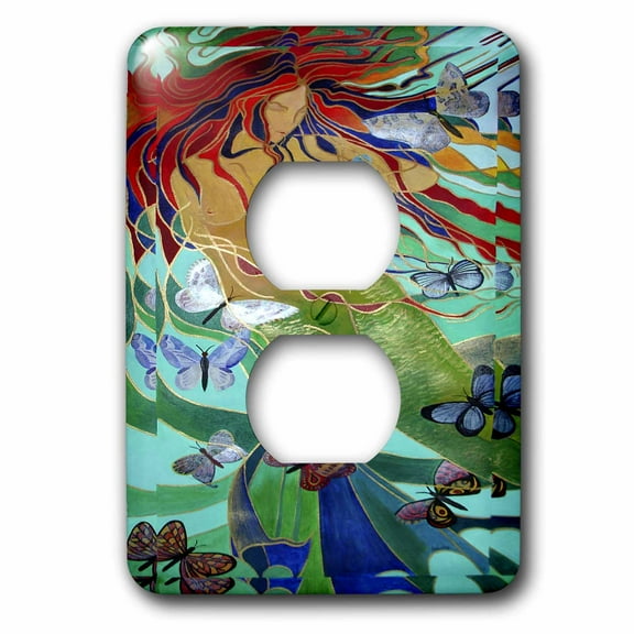 3dRose, Mythology Mermaid, 2 plug outlet cover