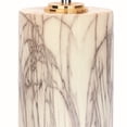 thumbnail image 5 of CosmoLiving by Cosmopolitan 26" Faux Marble White Table Lamp with White Linen Shade, 5 of 11