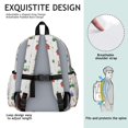 thumbnail image 5 of Tractor and Trains Gray Pattern Backpack for School, Cute School Bag with Adjustable Shoulder Straps and Padded Back, 13.4"x11"x4.7", 5 of 5
