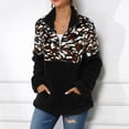 thumbnail image 4 of Blusa de sudadera con cremallera de manga larga suelta de moda informal con estampado de leopardo para mujer Fridja  fhghd4831, 4 of 6
