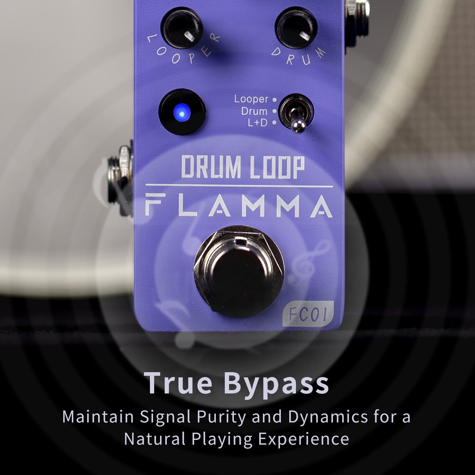 FLAMMA FC01 Drum Machine Phrase Loop Pedal Guitar Pedal16 Drum Groove 20 Minutes Looper Capacity