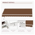 thumbnail image 4 of 10x8 ft Retractable Patio Awning - Coffee Brown - Manual Sun Shade for Deck, Balcony, Door - UV Protection - Outdoor Weather Resistant, 4 of 8