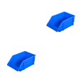 thumbnail image 1 of ziyahi 10pieces Durable And Stackable PE Storage Box With Label - Heavy Load-bearing Big Opening Latch Stable Sorting Function Blue X2:250*150*120mm 2Set, 1 of 6