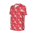 thumbnail image 2 of Balery Hello Summer Flamingo Baseball Jersey for Men Casual Button Down Shirts Short Sleeve Active Team Sports Uniform-Large, 2 of 9