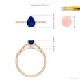 thumbnail image 5 of ANGARA Pear Lab Grown Blue Sapphire Engagement Ring with Diamonds for Women in 14K Rose Gold (Size-7x5mm) | September Birthstone, Anniversary, Jewelry Gift for Women | Lab-Grown Blue Sapphire Ring, 5 of 8