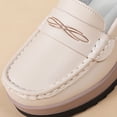 thumbnail image 5 of Felirenzacia Women’s Platform Faux Leather Loafers, Moccasin Slip-On Shoes, Dress Flats Comfort Work Shoes, Semi Formal Elevated PU Shoes for Women, 5 of 7