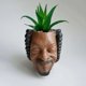 thumbnail image 3 of Flowerpot Creative con cara de personaje sonriente de resina, 11 cm, 3 of 3