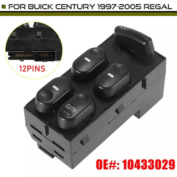 FOR 1997-2005 BUICK CENTURY REGAL DRIVER SIDE MASTER POWER WINDOW SWITCH KIT