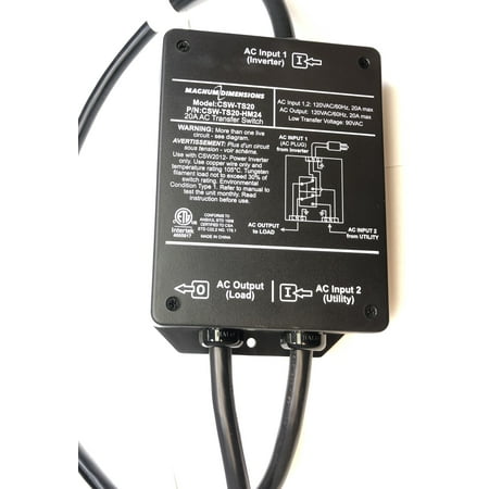Sensata Magnum CSW-TS20-HM24 20 Amp Transfer Switch W/Molex 24