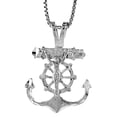thumbnail image 1 of Sterling Silver Mariners Anchor Cross Pendant, 1 inch, 1 of 1