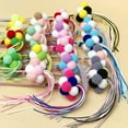thumbnail image 6 of Reheyre Manual Cat Stick Interactive Pompom Tassel Teasing Wand Kitten Toy Pet Supply, 6 of 8