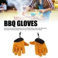 thumbnail image 3 of Guantes de Barbacoa Calor, Guantes de Parrilla Sin Deslizamiento Con Hebilla Colgante, Protectió Superior para la Cocina Al Aire Libre, Hecha de Tope de Vaca de Capa Superior,, 3 of 7