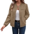 thumbnail image 2 of Kaemgyyd Jacket Women Casual Button down Coat Lightweight Spring Fashion Soild Color Outwear with Pockets Long Sleeve Clothes, 2 of 6
