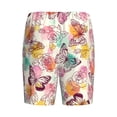 thumbnail image 2 of Lsque Butterflies and Roses Mens Sleep Pajama Shorts,Short Pajama Pants, Cotton Ultra-Soft Knit-XX-Large, 2 of 9