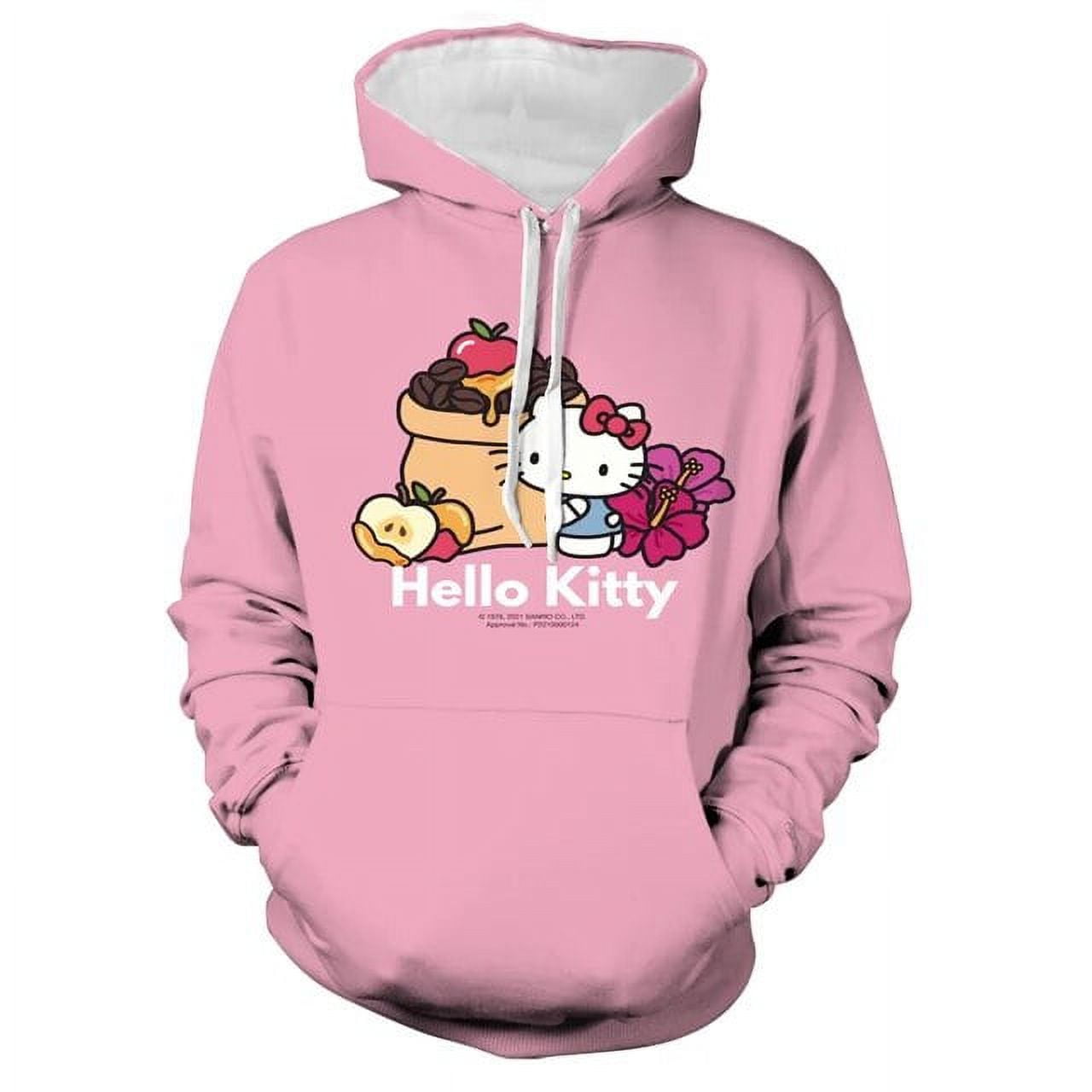 Kawaii Hello Kitty Hoodie Women's Autumn Pullover Loose Top Korean