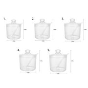 Jar*1, Spoon*1 Clear Glass Sugar Bowl Set with Lid and Spoon