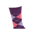 thumbnail image 3 of Sierra Socks Women's Soft Cotton Argyle Light-Weight Casual Crew Socks (Shoe Size: 4-10, Purple), 3 of 10