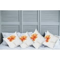 thumbnail image 6 of Ambesonne Nature Throw Pillow Cover 4 Pack, Romantic Poppy, 20", White Orange, 6 of 6