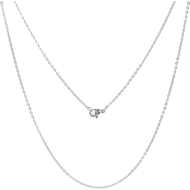 2 collares de eslabones redondos de acero inoxidable para mujer, joyería minimalista con cierre de langosta, ideal como regalo de boda o cumpleaños.